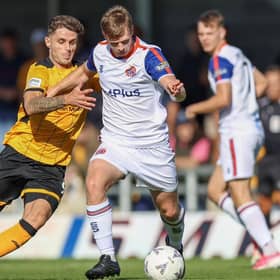 Boston United battle, but fine margins costly again against Fylde. Photo by Chris Bray.