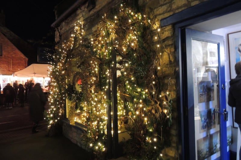 Navenby businesses such as Petal and Stalk made visitors feel even more Christmassy with their decorations and lights.
