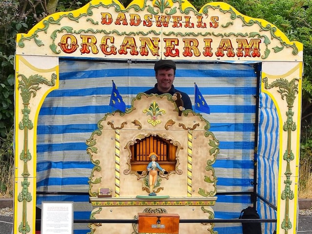 Ready to provide a blast from the past is the vintage street-organ, Dadswell's Organeriam.