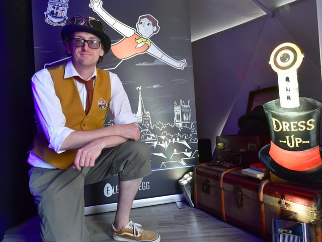 Neil Baker, director of the Lincoln-based Electric Egg organisation, was the creator of 'The Flight Of Millicent Stanley', an immersive animation that as shown in Jubilee Park's new white dome..