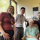 Patient Geoffrey Briggs with some of the OPAT team from Lincoln County Hospital.
