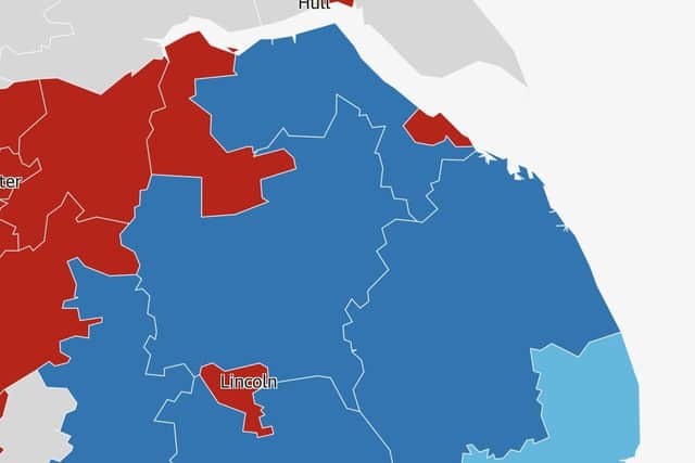 Greater Lincolnshire results map