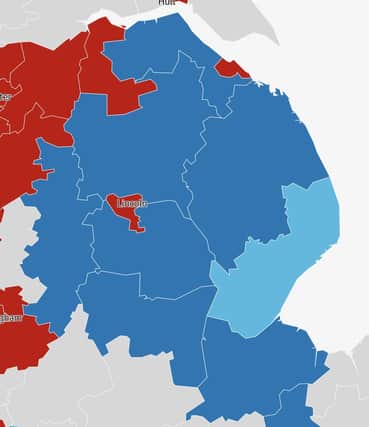 Greater Lincolnshire results map
