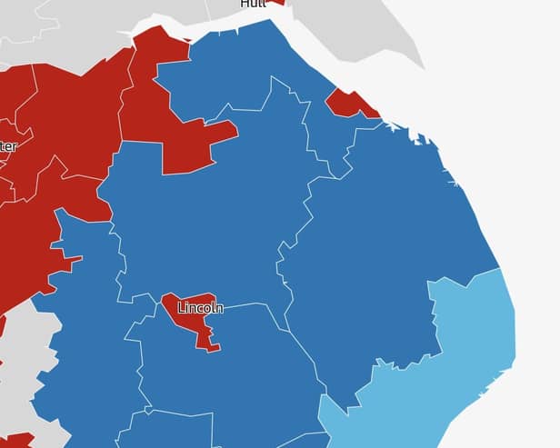 Greater Lincolnshire results map