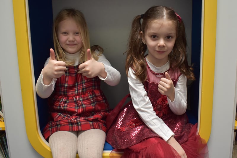 Two more examples of red-themed clothing at Gosberton Academy.