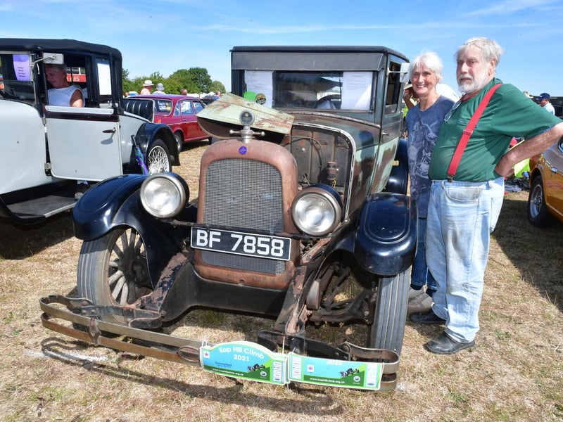 Melloney Fletcher and Francis Coote, of Billingborough, with their 1926 Willys Overland Six.