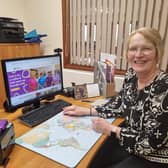 Skegness Day Centre manager Mandy Hayes with the new website.