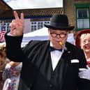 ‘Winston’  (Barry Noble) and Kath Ashington having a walk round.