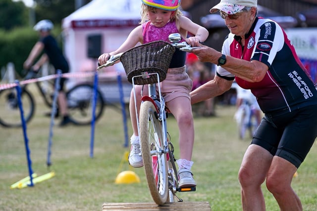 Kath Smith teaching riding skills on the Go-Ride ramps. Photo: Richard Howes Photography