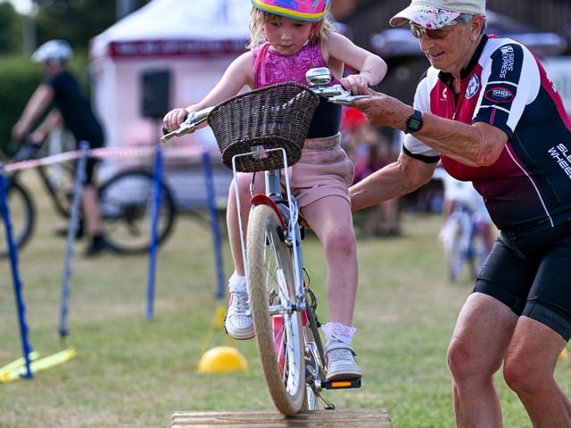 Kath Smith teaching riding skills on the Go-Ride ramps. Photo: Richard Howes Photography