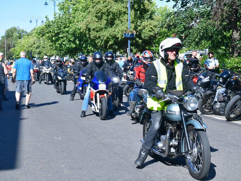 Bikers making their way down Wide Bargate.