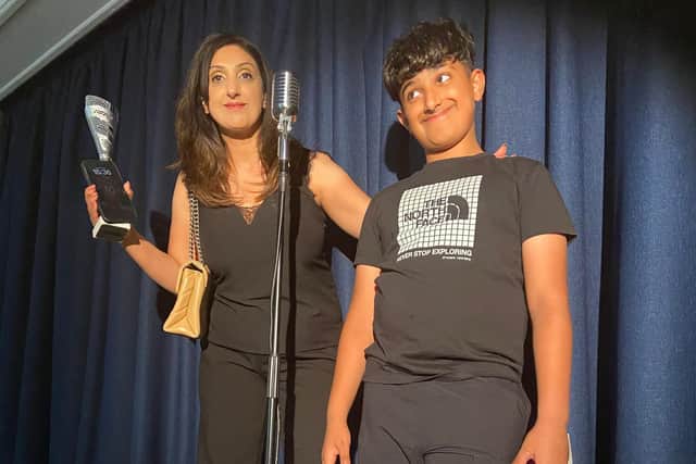 Award winning film stars Rita and Reece Jagpal-Mohan with more awards from their multi award winning Wheel Gone Kid series.
