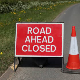 Road Closed signs. Tuesday May 12th 2020
