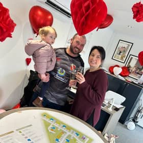 Love is in the air – Jamie Wray-Carter and Kathleen Curtin-Carter; the first buyers to reserve a home on Bellway’s new Brigg development, Buttercross Meadows.