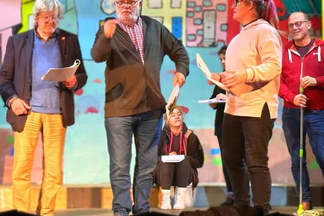 Rehearsals for Dick Whittington.