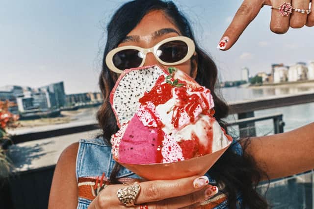 Dragon Fruit & Wild Strawberry Sundae