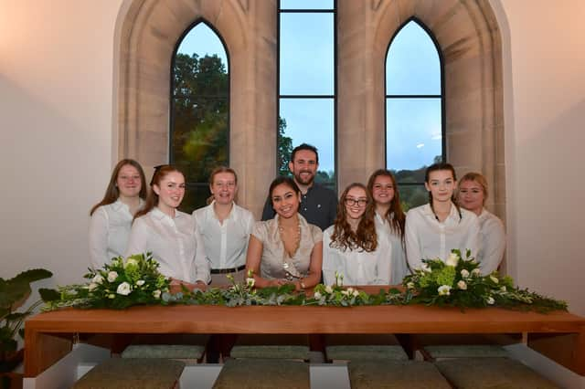 Frida Rush and her front of house team. L-R Ava McKinnon, Tabitha Thompson, Caitlin McKinnon, Frida, Milo, Freya Barratt, Izzy Hazelwood, Katie Williams and Lana Golding-Smith. Photo: David Dawson