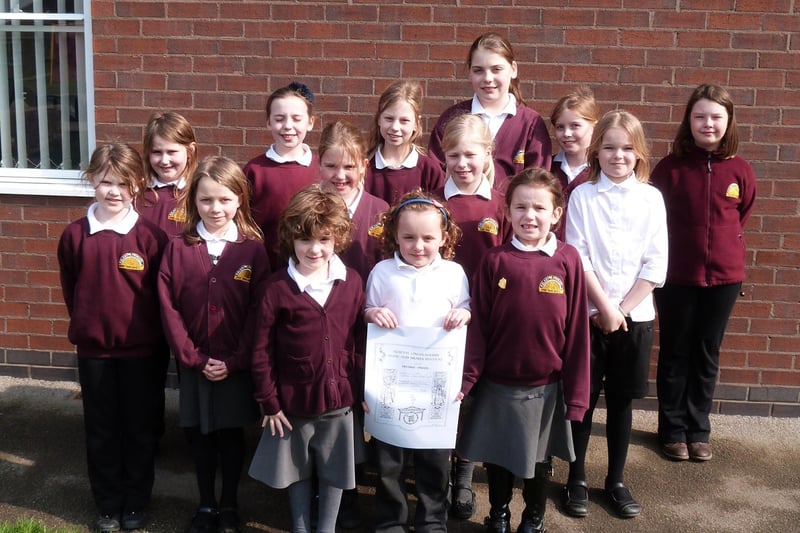 The choir from Kelsey Primary School, in North Kelsey, following a second-place finish at the North Lincolnshire Music and Drama Festival.