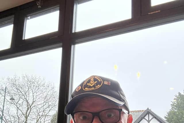 Chris Jones takes a break in Aberaeron.