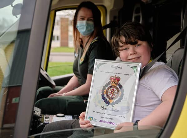 Lucas helped raise £1,500 for The Ambulance Staff Charity by walking 978,824 steps in March