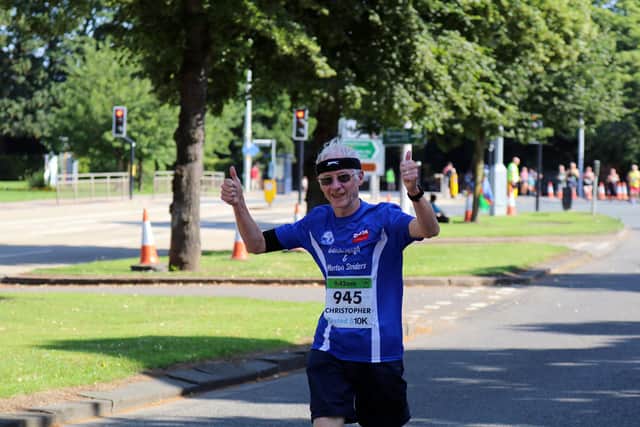 Chris Inman racing in the Hedgehog Half Marathon.