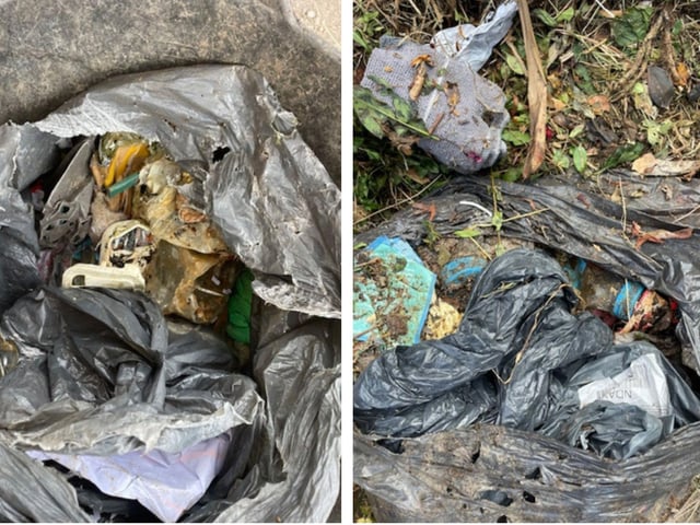 Some images of the contamination shared by ELDC.