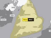 The weather warning is in place from 9pm on Wednesday