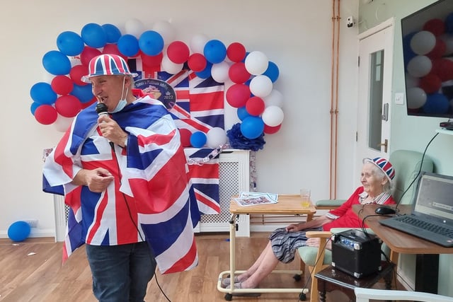 Raising the roof with a sing song at Syne Hills Residential Home