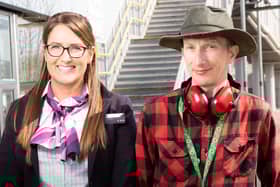 Becky Parkhouse, of East Midlands Railway, and Nick.