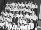 Junior prize-winners at Kirton Middlecott School’s prize-giving evening of 1997 with head teacher Gerald Walters.