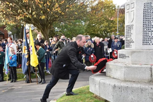 MP for Boston and Skegness Matt Warman was in Skegness to lay a wreath.