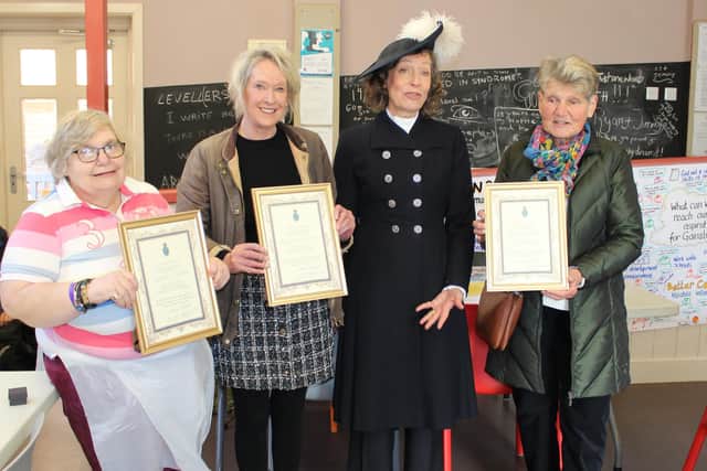 Deborah Clarson, Cat Paton, High Sheriff of Lincolnshire, Claire Birch and Jackie Applebee