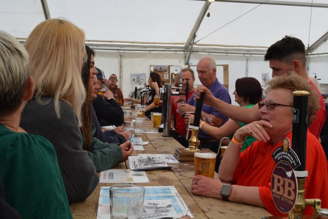 Pint pullers were kept busy at the beer festival