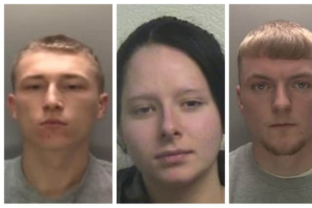 Jailed - Liam Tomkins, Kirsty Reilly and Connor Darwent.