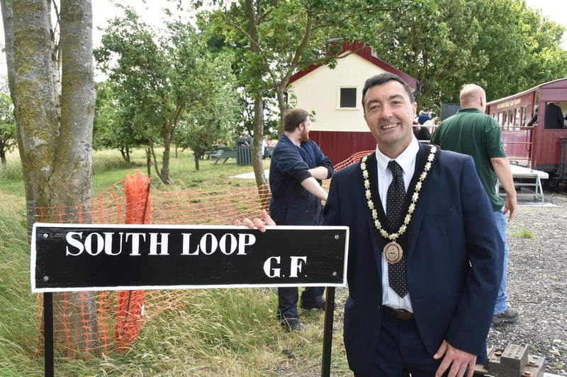 All aboard - Mayor of Skegness Coun Jimmy Brookes.