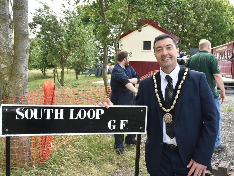 All aboard - Mayor of Skegness Coun Jimmy Brookes.
