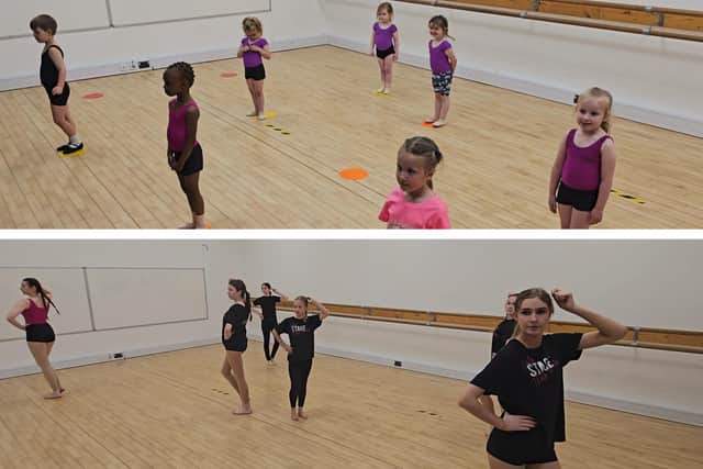 Youngsters from Stage Centre Theatre Academy, Boston.