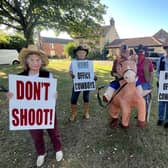 The RAF Scampton cowboy protest. (Photo by: James Turner/Local Democracy Reporting Service)