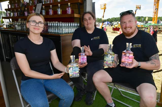 Sophie Elton, Nicky Coxon and Tristan Jorgensen of Massingberd-Mundy Distillery, South Ormsby