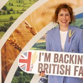 Victoria Atkins pictured on Back British Farming Day 2023.