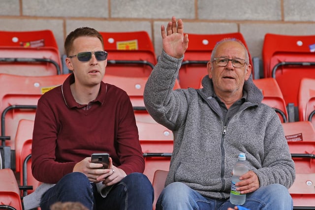 Mansfield slipped to a 1-0 defeat at Exeter on 31st August 2019 as these fans watched on.