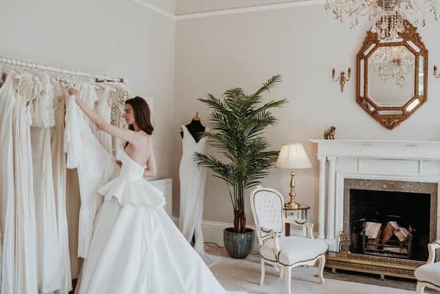 Another shot of Sanyukta's award-winning wedding boutique in London. (PHOTO BY: Kev Elkins Photography)