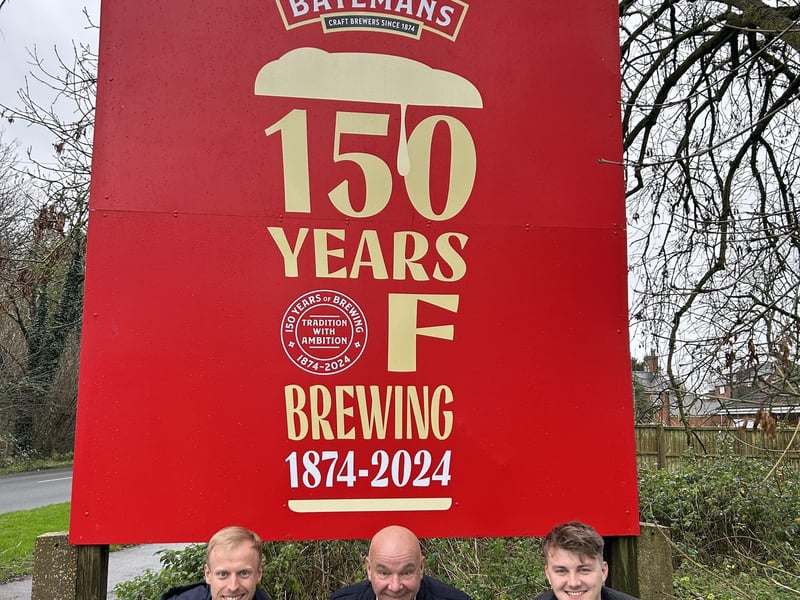 Celebrating 150 years at Bateman's - Harri, Stuart, Ed Bateman