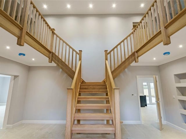 The staircase in the entrance hall.