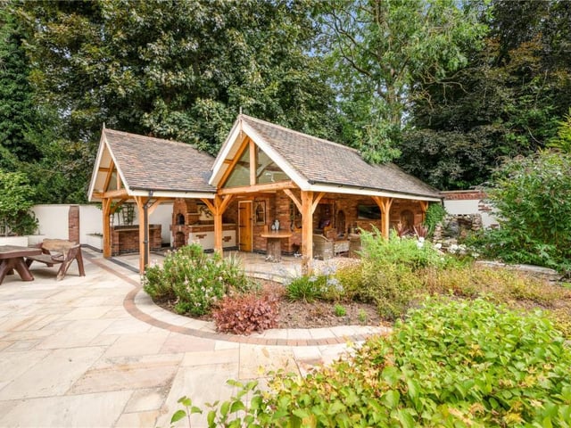 The outdoor entertaining area.