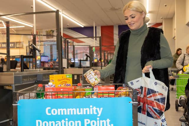 Aldi will be introducing new signage in stores to highlight the most in-demand items at foodbanks.
