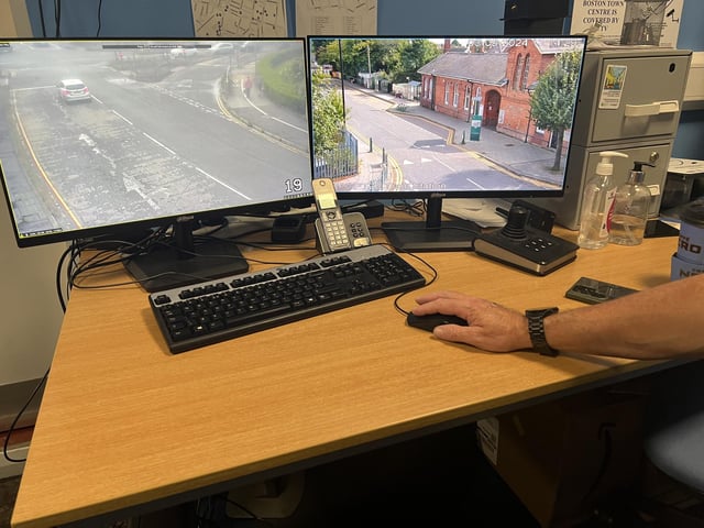 Views from two of the new or improved CCTV cameras for Sleaford.