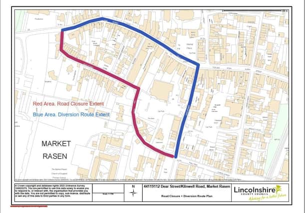Closure and diversion route