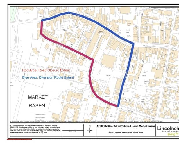 Closure and diversion route