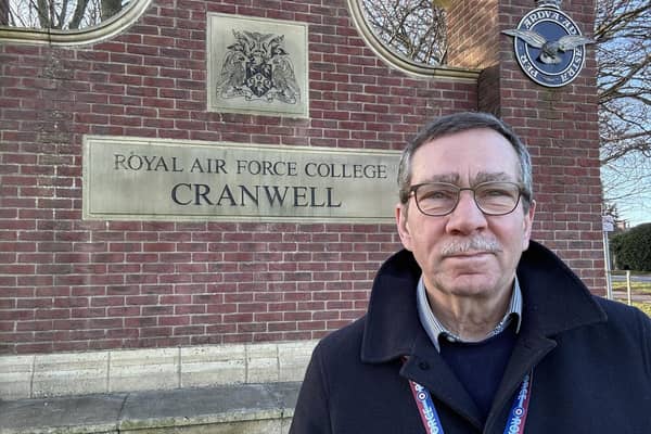 The RAF Music Charitable Trust is to celebrate its 20th anniversary, co-founder Malcolm Goodman pictured at RAF College Cranwell where it began.